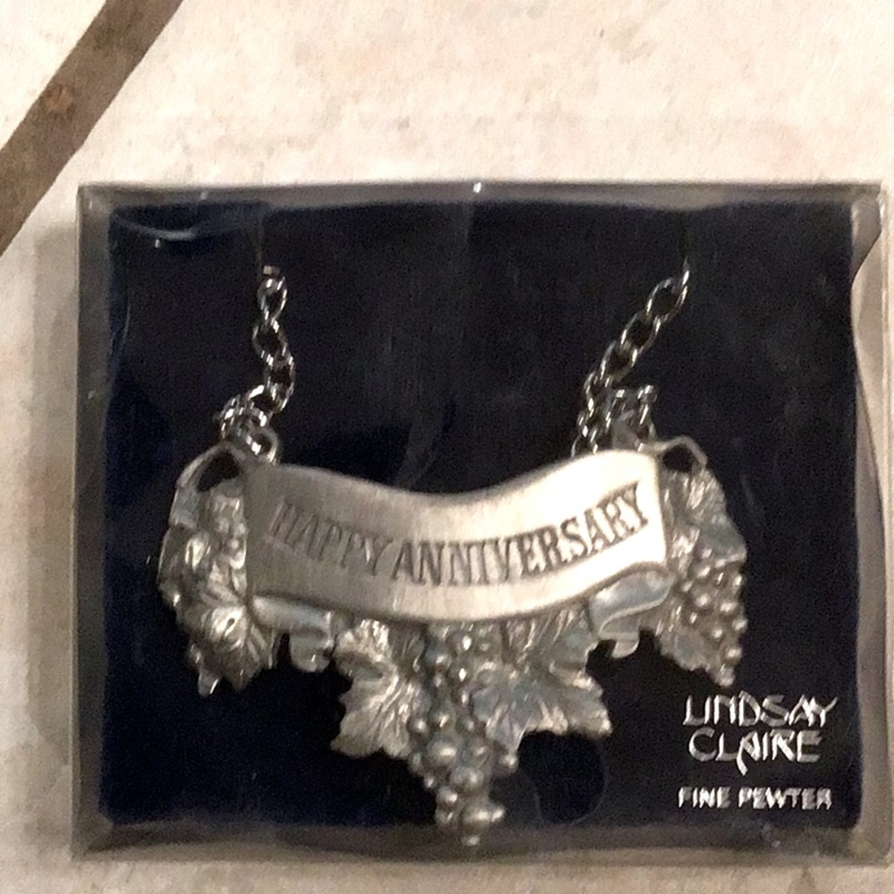 Lindsay Claire Embossed Pewter Label